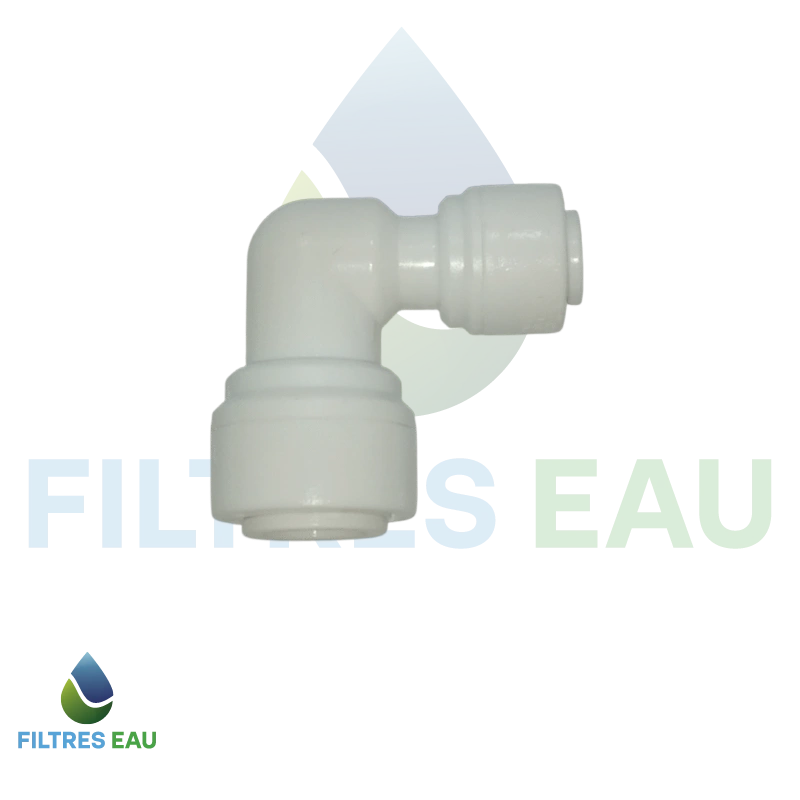 Raccord Rapide Coudé pour Filtre à eau 1/4" – Connecteur en L pour Osmoseur