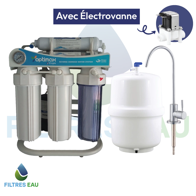 Filtre à eau Osmoseur OPTIMAX avec Électrovanne